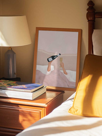 Champagne In Bed