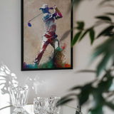 Vibrant Golfer Action