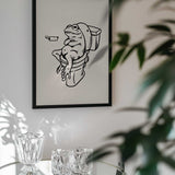 Funny Frog on Toilet