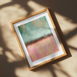 Teal Pink Gold Drips