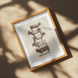 Whimsical Cow Stack