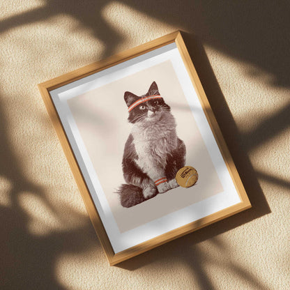 Retro Tennis Cat