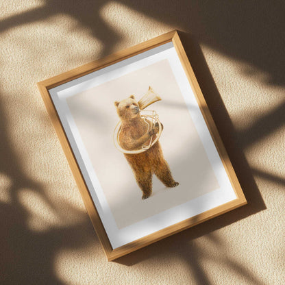Whimsical Tuba Bear