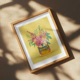 Flowers In a vintage Honey Can