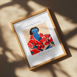 Blue Face Floral Portrait
