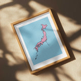Pop Art Japan Map