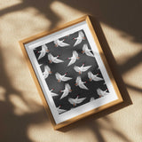 Graceful White Birds Flying