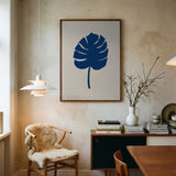 Blue Monstera Leaf