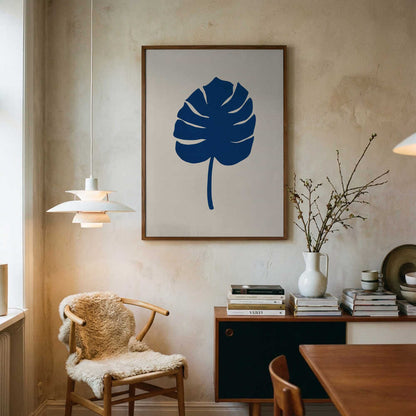Blue Monstera Leaf