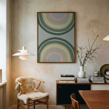 Muted Rainbow Shapes