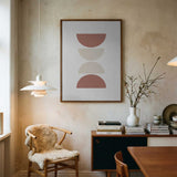 Stacked Half Circles in Earthy Tones