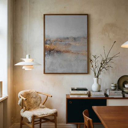 Golden Gray Abstract Layers