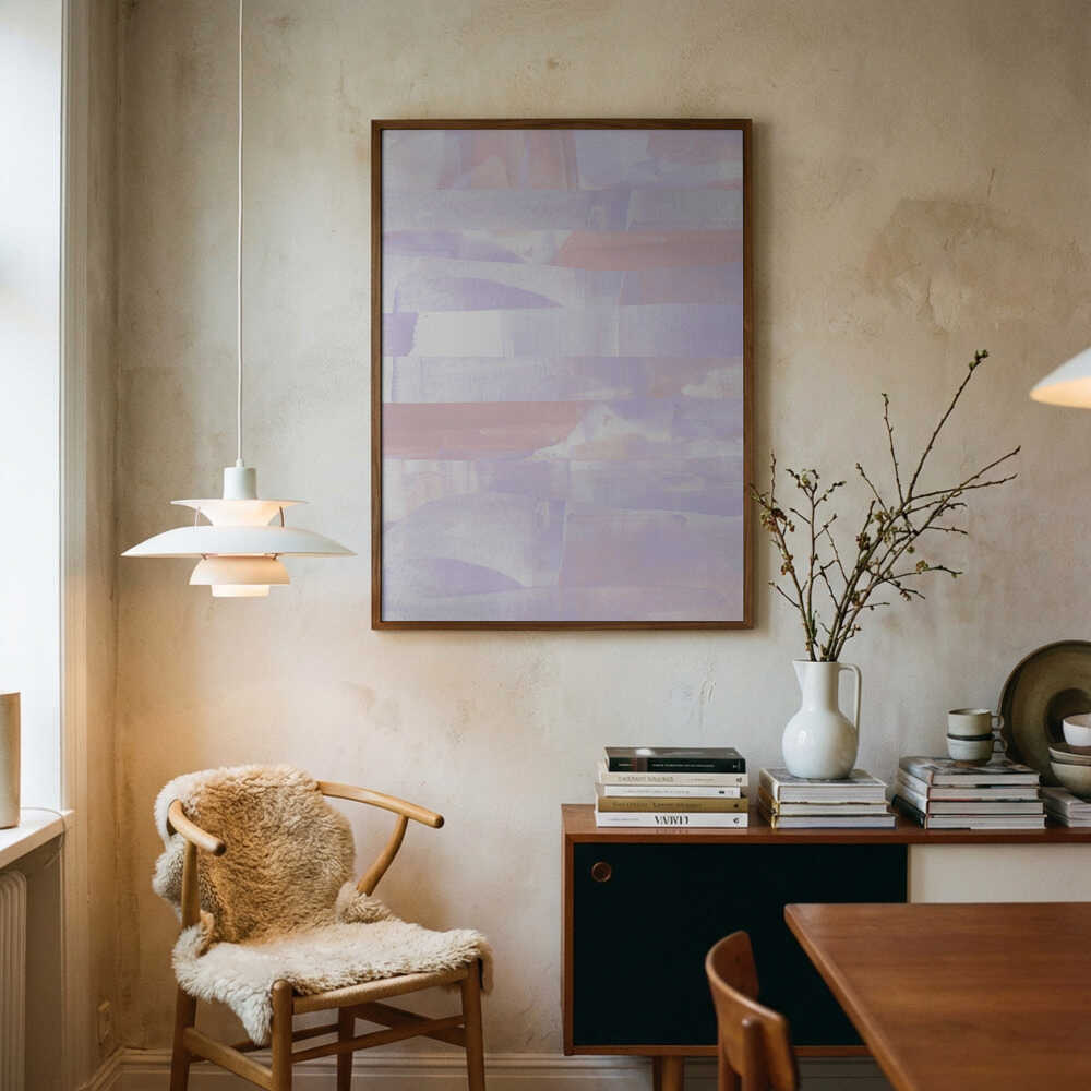Pastel Hues Of Lavender And Peach