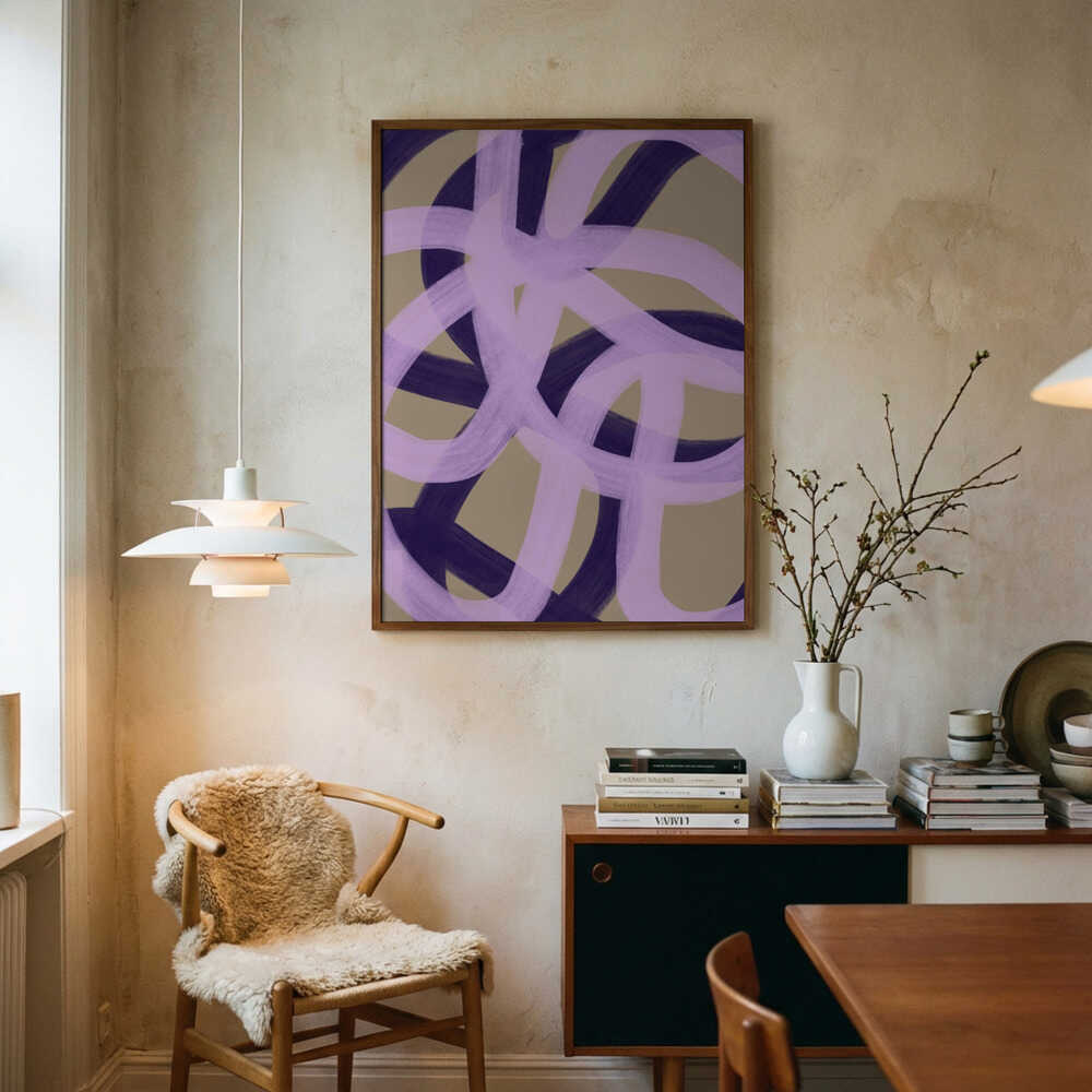 Intertwined Purple and Pink Loops