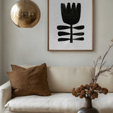 Black Abstract Flower