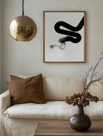 Zen Brushstroke Line