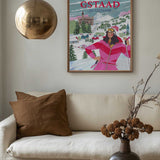 Travel Poster Woman in Gstaad, Switzerland