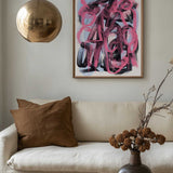 Vibrant Pink Black Abstract
