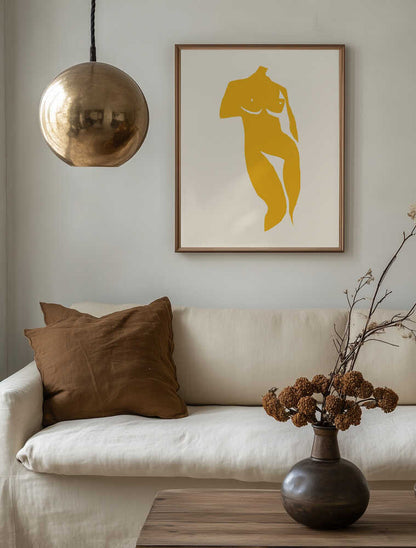 Golden Female Silhouette