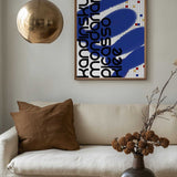 Bold Blue Strokes Grid