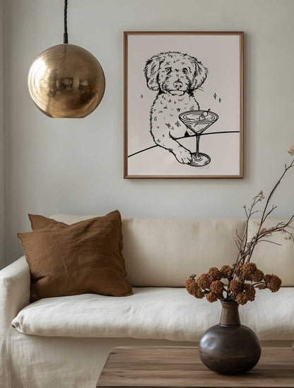 Whimsical Martini Dog
