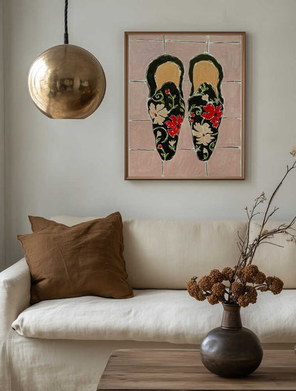 Elegant Floral Slippers