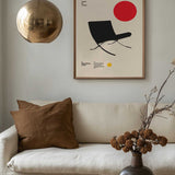 Minimalist Chair Red Circle