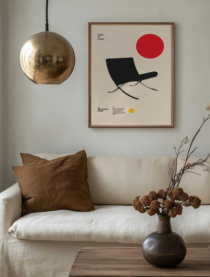 Minimalist Chair Red Circle