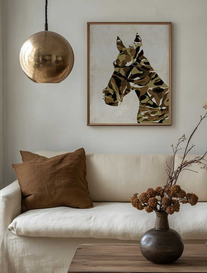 Camouflage Horse Head