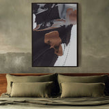Dynamic Brushstrokes in Brown and Copper