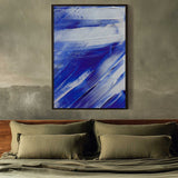 White and Blue Brushstrokes