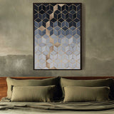 Abstract Gold Cubes