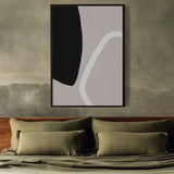 Bold Black Shapes and a White Line