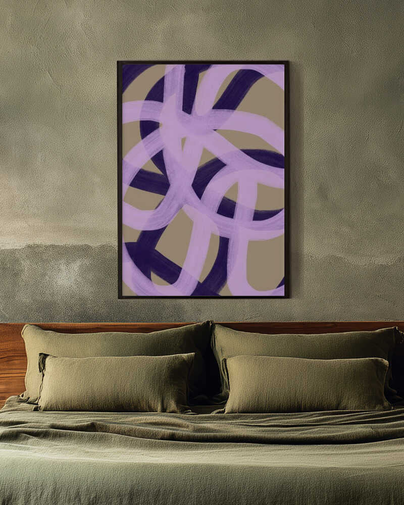 Intertwined Purple and Pink Loops
