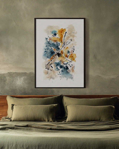 Fluid Abstract Gold Teal