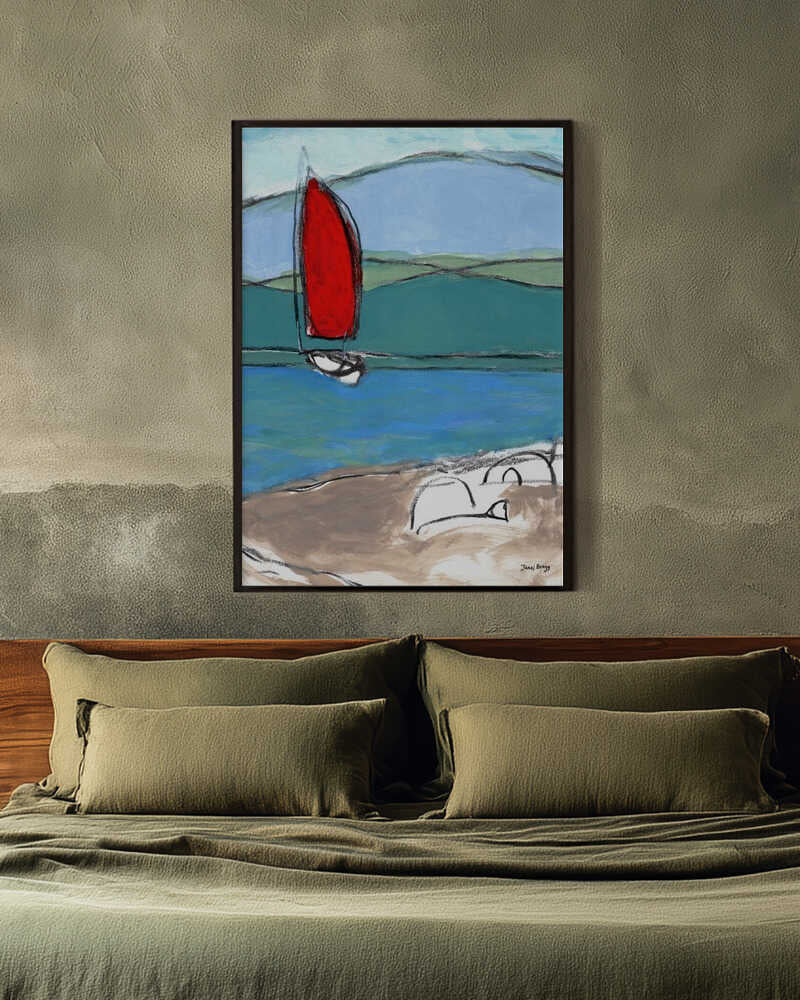 Red Sailboat Serenity