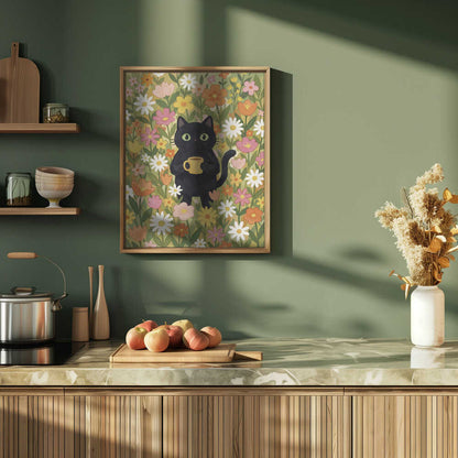 Whimsical Cat Flower Garden