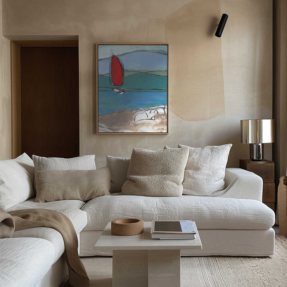 Red Sailboat Serenity