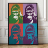 Vibrant Gorilla Pop Art