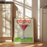 Retro Pink Cosmo Cocktail