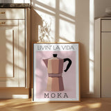 Pink Moka Pot Coffee