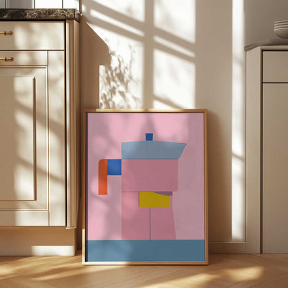 Colorful Geometric Coffee Pot