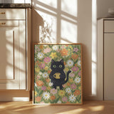 Whimsical Cat Flower Garden