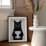 Cat Holding Toilet Roll