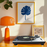 Blue Monstera Leaf