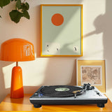 Orange Sun Flying Birds