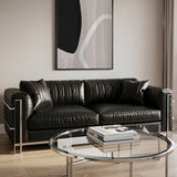 Bold Black Shapes and a White Line