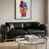 Vibrant Cubist Face