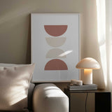 Stacked Half Circles in Earthy Tones
