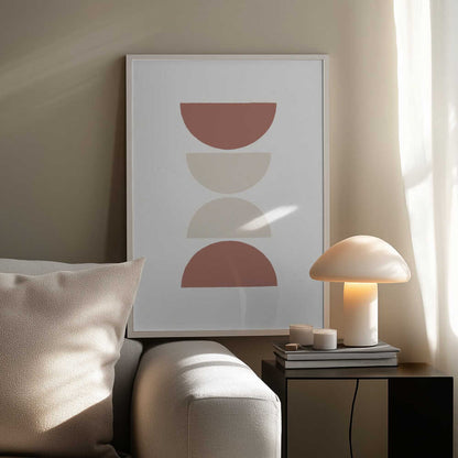 Stacked Half Circles in Earthy Tones